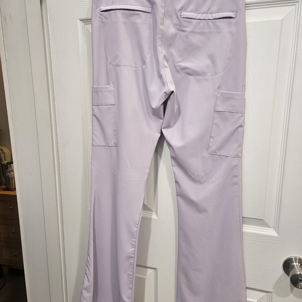 Wink Pastel Lavender Flare Scrub Pants